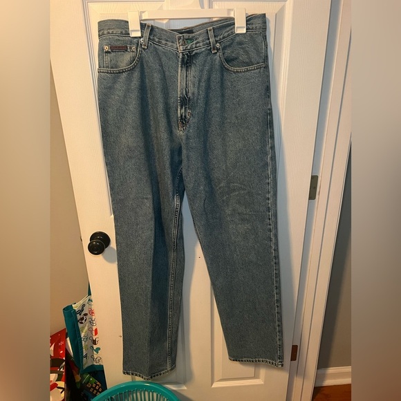 Vintage Tommy Hilfiger Men's Blue Jeans Size 34x32 - Picture 2 of 8